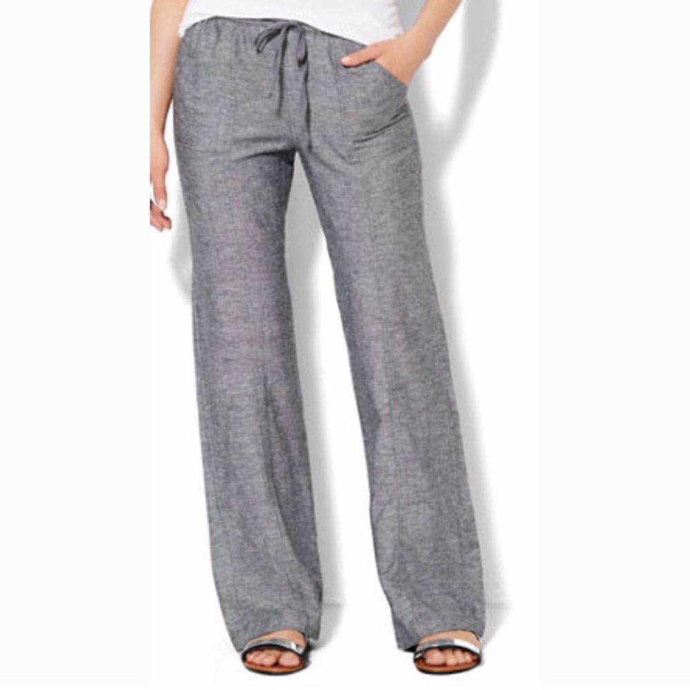 New York and Company Linen Grey Pants